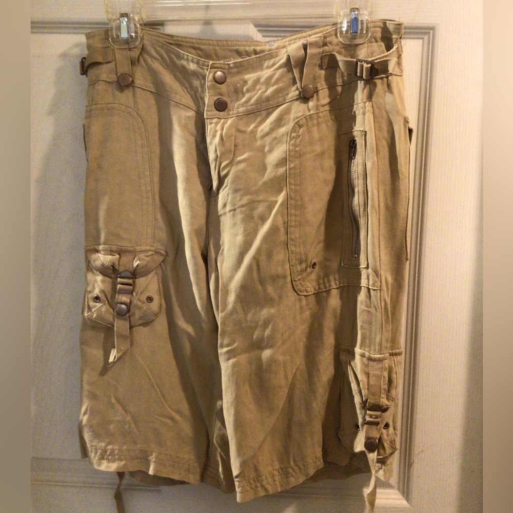 DA-DANG 100% silk vintage cargo shorts , brand new with tags